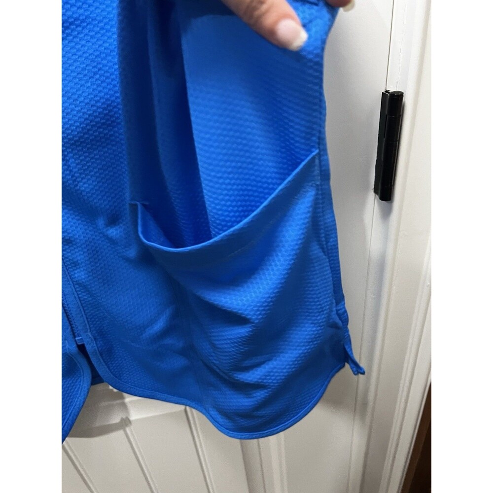 Walmart Employee Vest Men’s Medium 38/40 Blue Zip Up Embroidered Logo Pockets - Picture 9 of 14